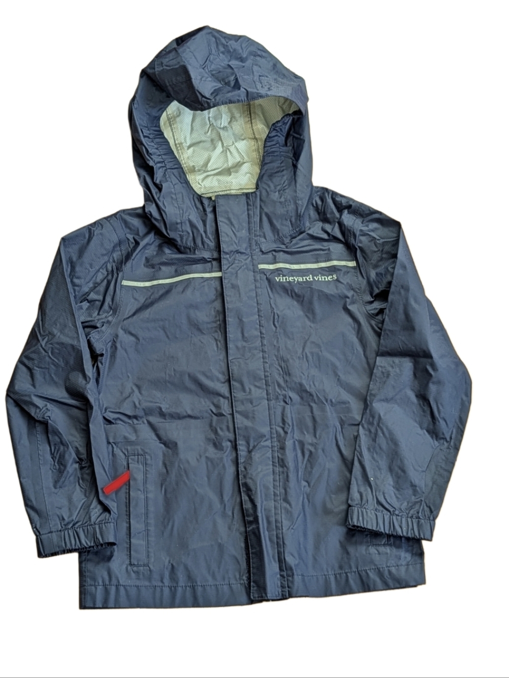 Vineyard Vines Boys 4T Navy Blue Nylon Preppy Outdoor Full Zip Raincoat Jacket